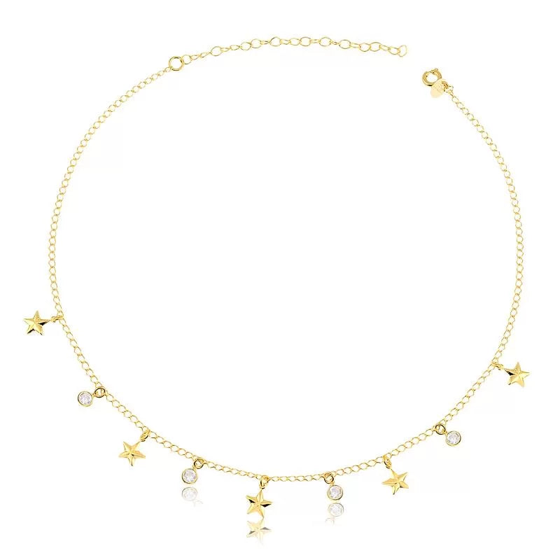 Cadena estrellas con piedras