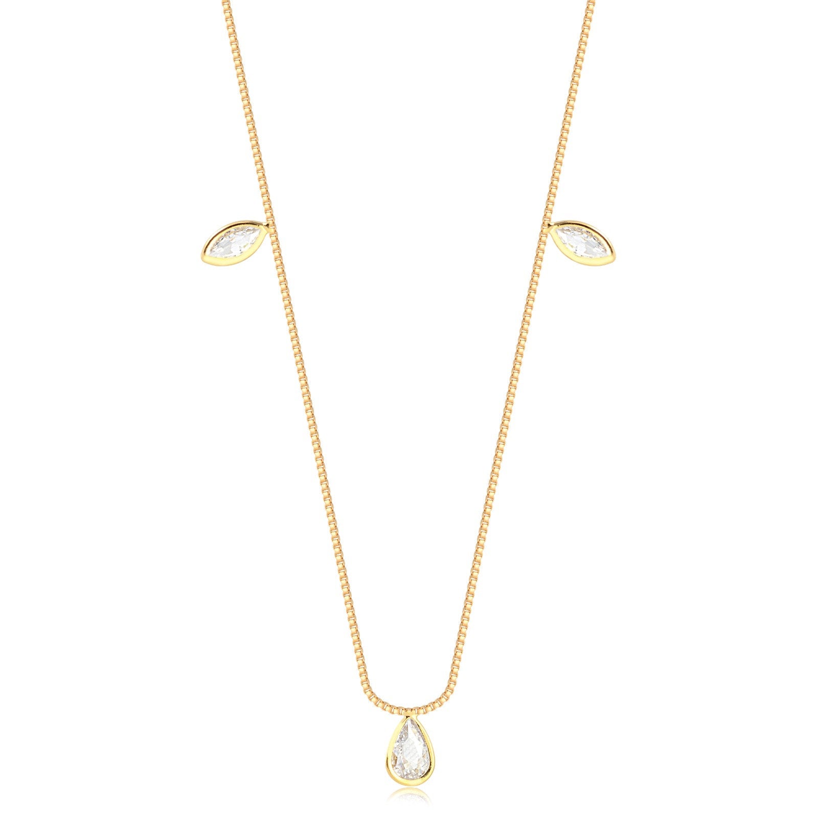 Chokers Piedra Gota Enchapado