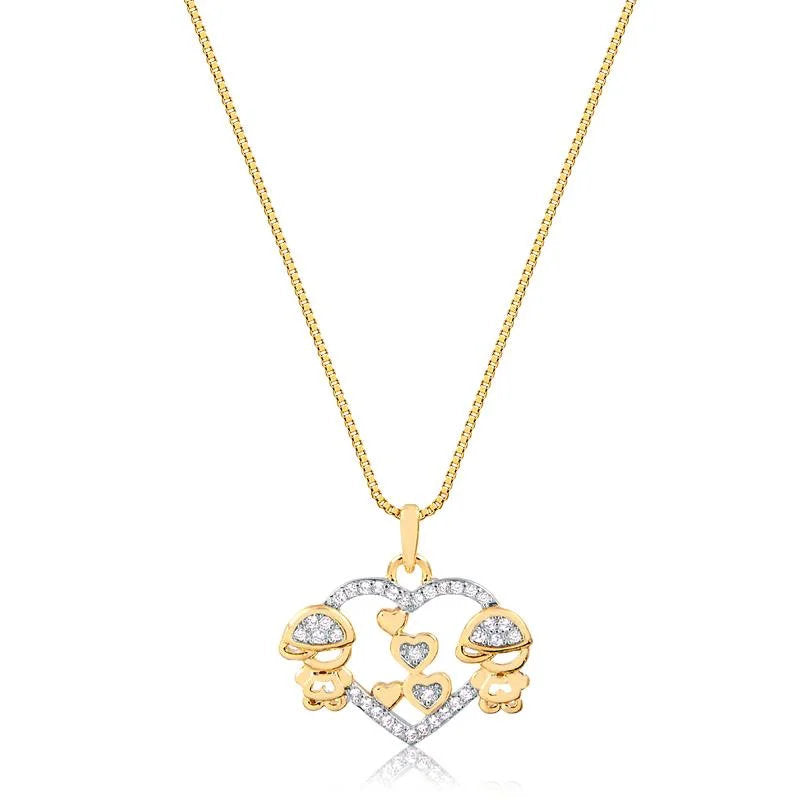 Cadena Con Dijes Nenes Enchapado