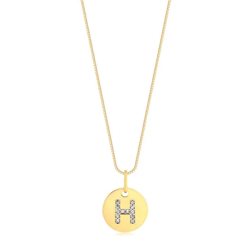 Cadena Con Dije Inicial H Enchapado