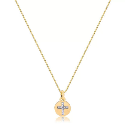 Cadena dije cruz con piedras