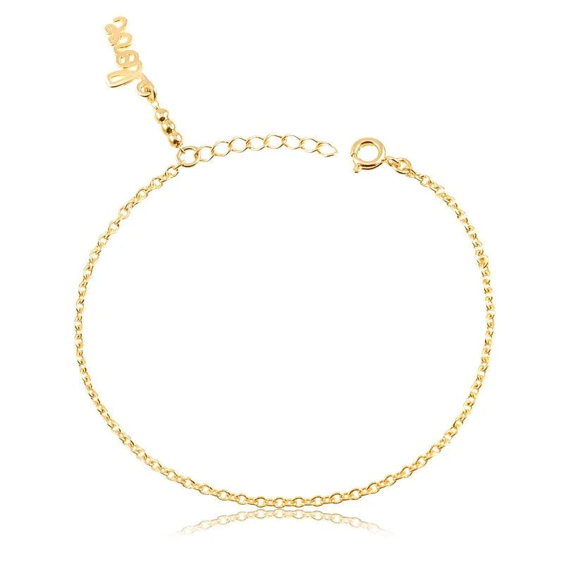 Pulsera Con Dije Love Enchapado