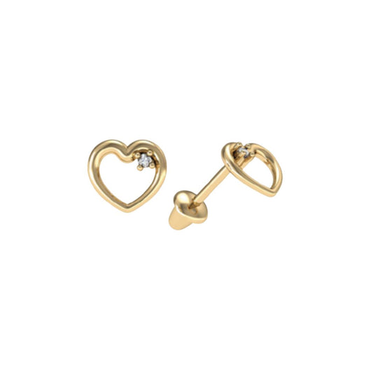 Aro corazon diamante