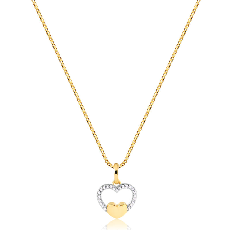 Cadena Con Dije Corazon Enchapado