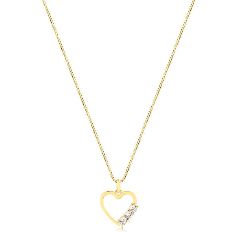 Cadena Con Dije Corazon Enchapado