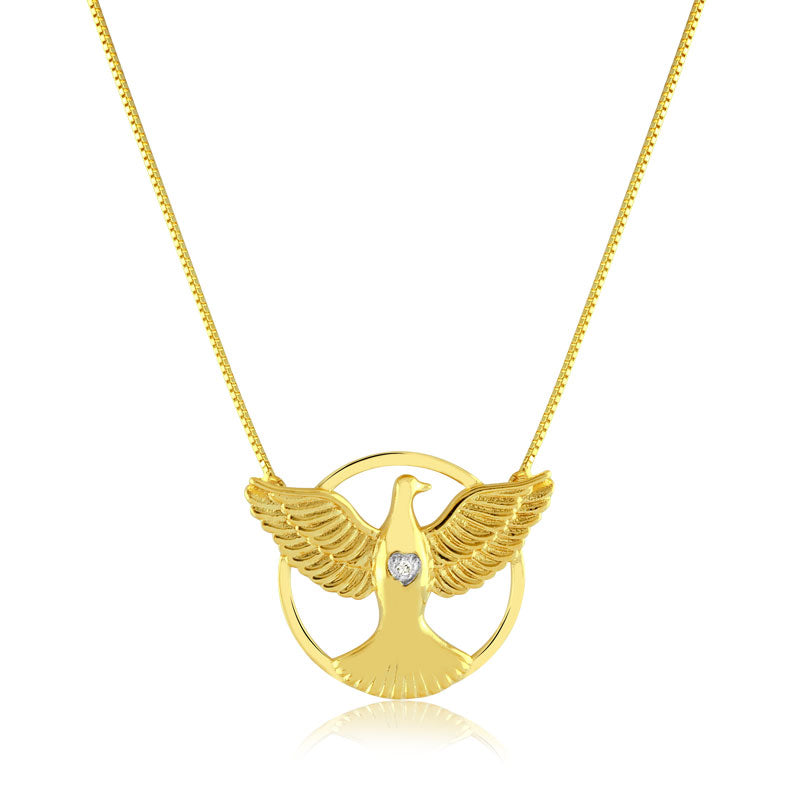 Cadena Con Dije Espiritu Santo Enchapado