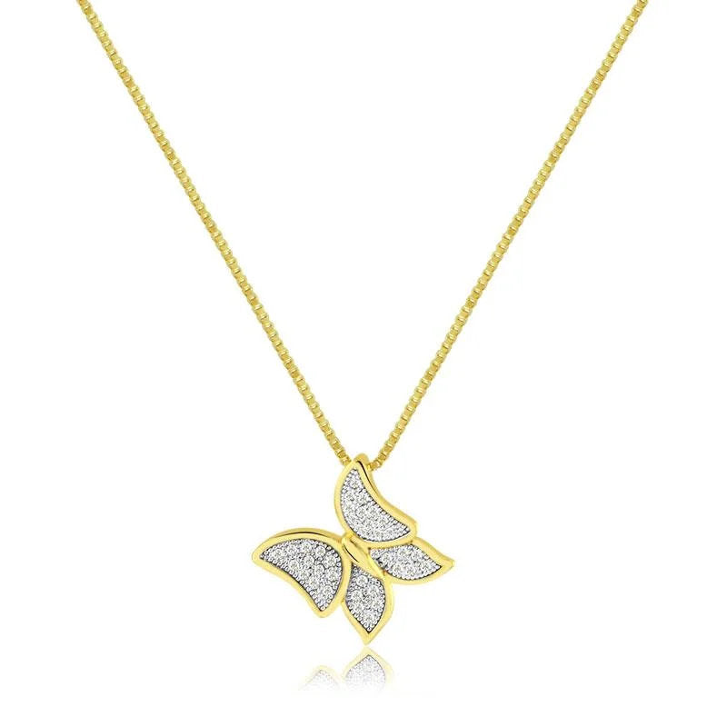 Cadena Con Dije Mariposa Enchapado