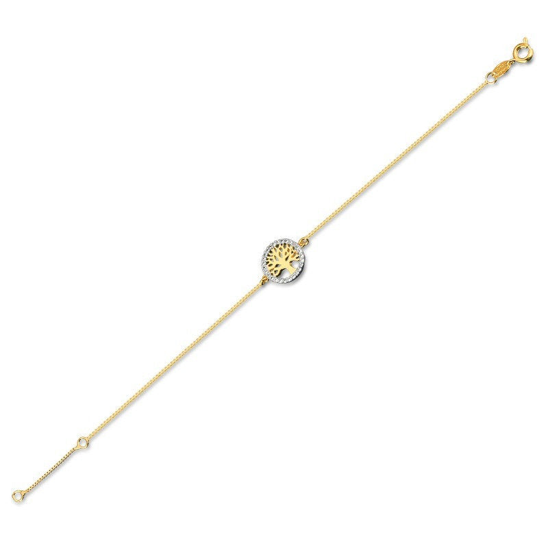 Pulsera Arbol De La Vida Enchapado