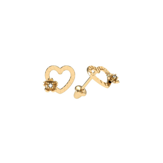 Aro corazon diamante