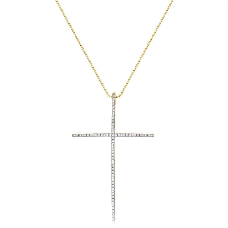 Cadena Con Dije Cruz Enchapado