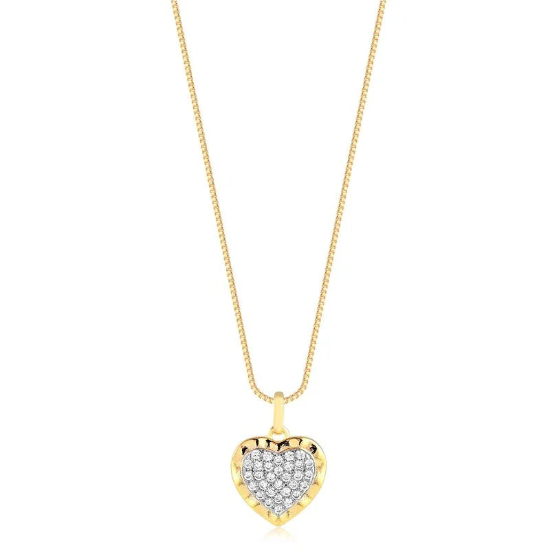 Cadena Con Dije Corazon Enchapado