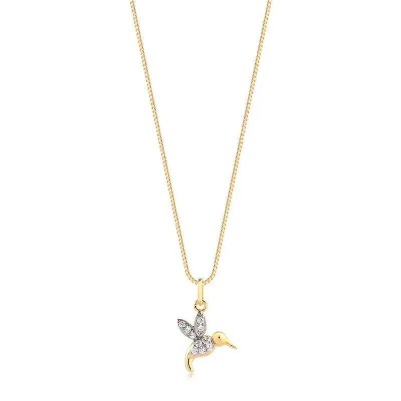 Cadena Con Dije Colibri Enchapado
