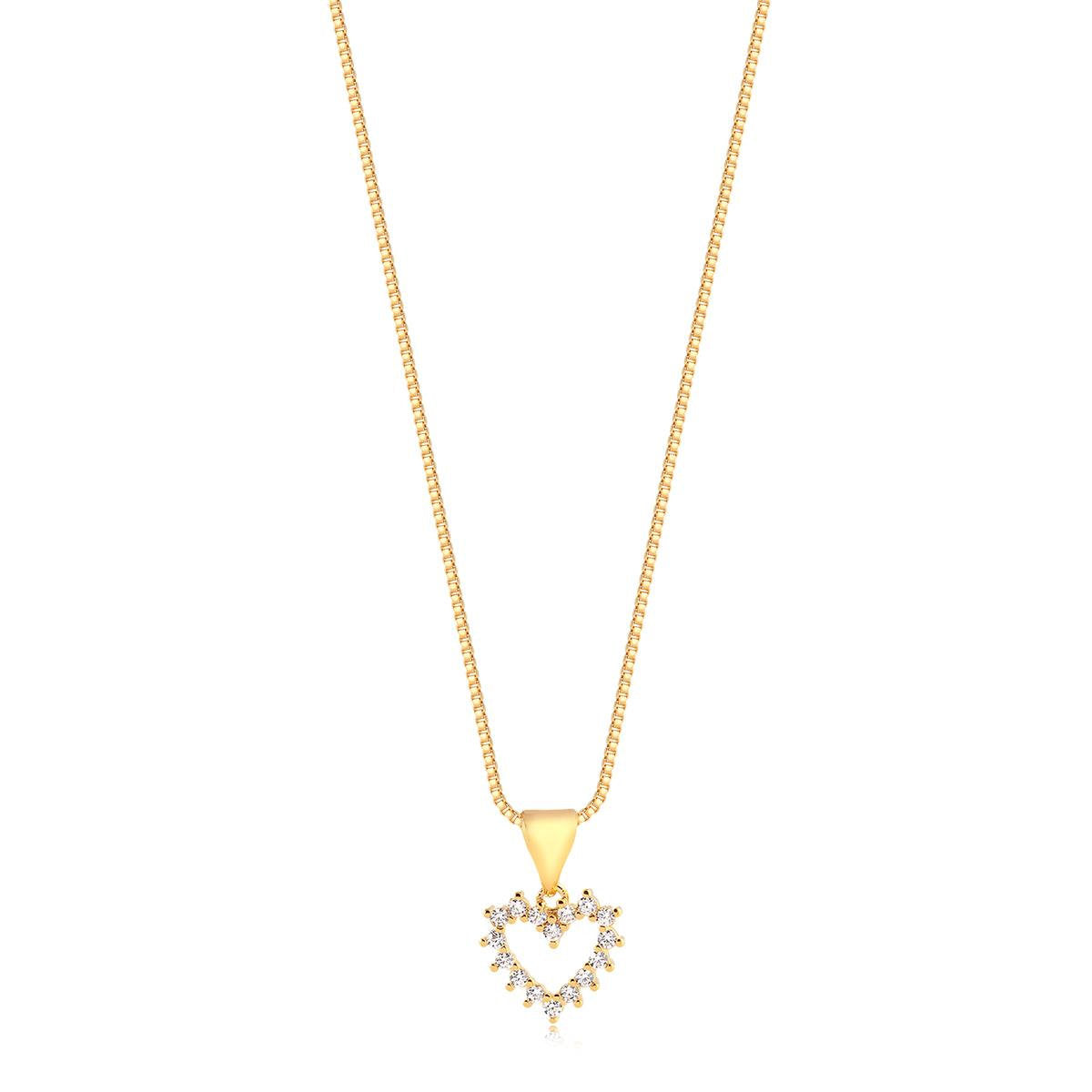 Cadena Con Dije Corazon Enchapado