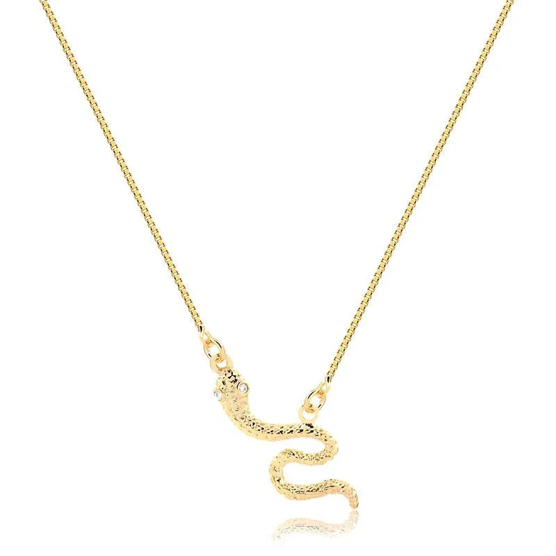 Cadena Con Dije Vibora Enchapado