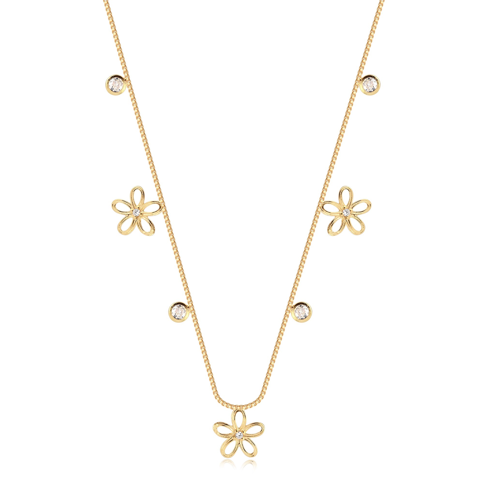 Chokers Flor Enchapado