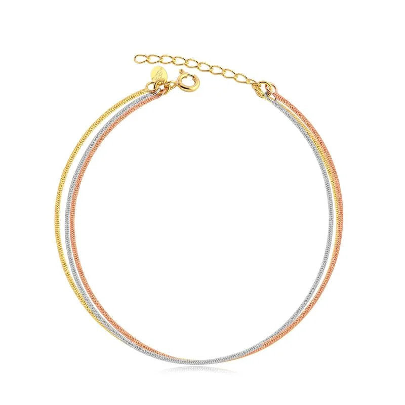 Pulsera Tres Colores Enchapado