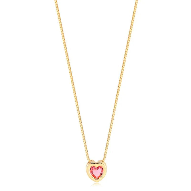 Cadena Con Dije Corazon Enchapado