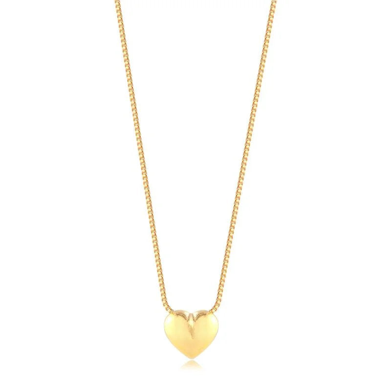 Cadena Con Dije Corazon Enchapado