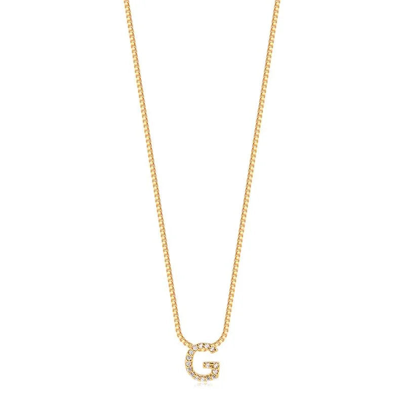 Cadena Con Dije Inicial G Enchapado