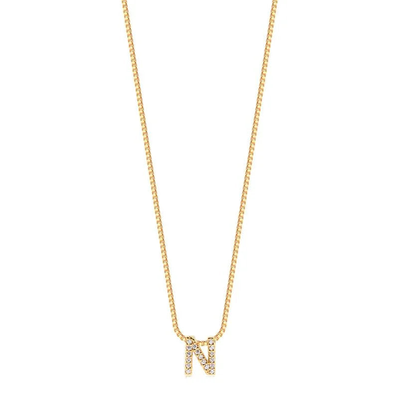 Cadena Con Dije Inicial N Enchapado