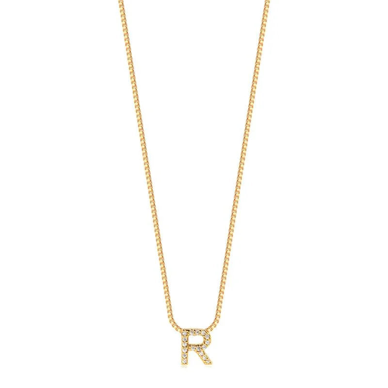 Cadena Con Dije Inicial R Enchapado