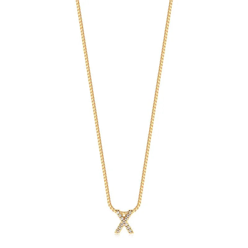 Cadena Con Dije Inicial X Enchapado