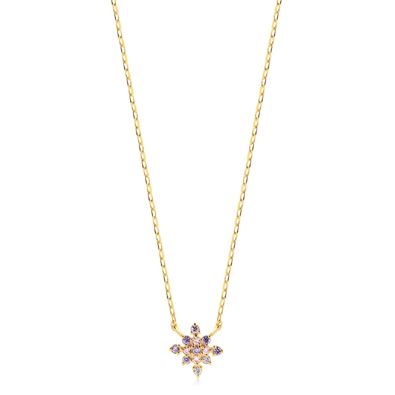 Cadena Con Dije Flor Enchapado