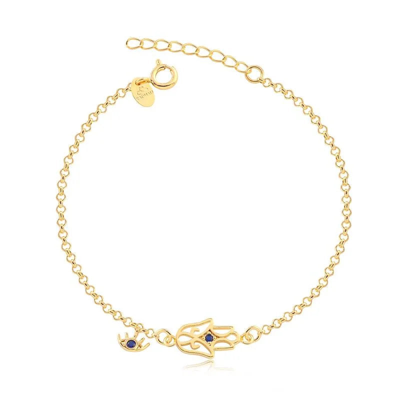 Pulsera Mano De Fatima Enchapado