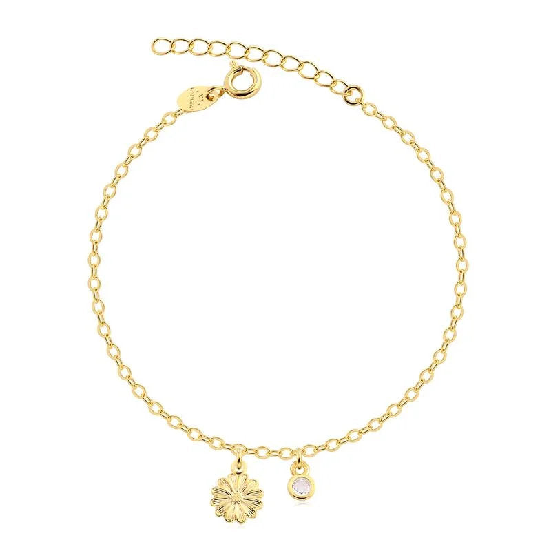 Pulsera Flor Enchapado