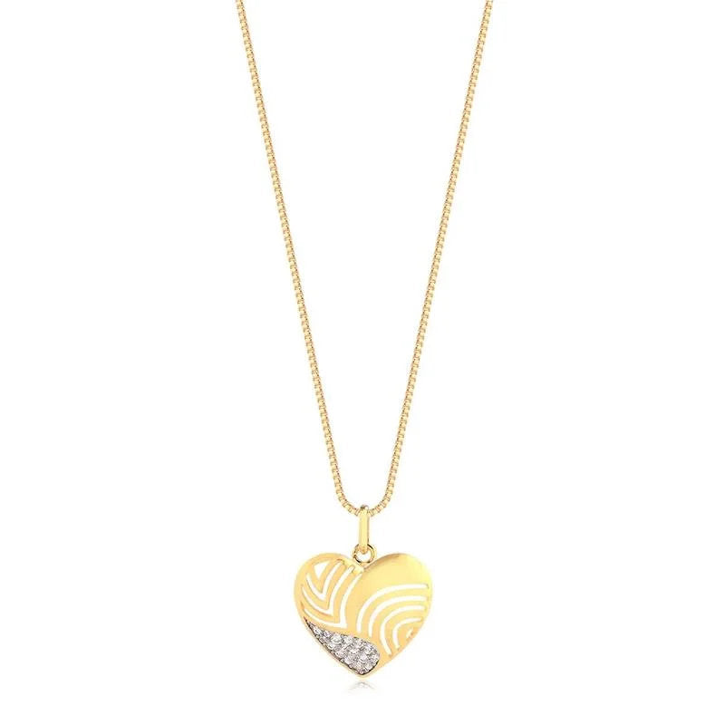 Cadena Con Dije Corazon Enchapado