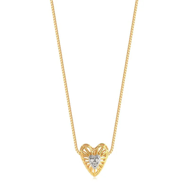 Cadena Con Dije Corazon Enchapado