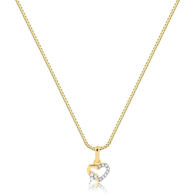 Cadena Con Dije Corazon Enchapado