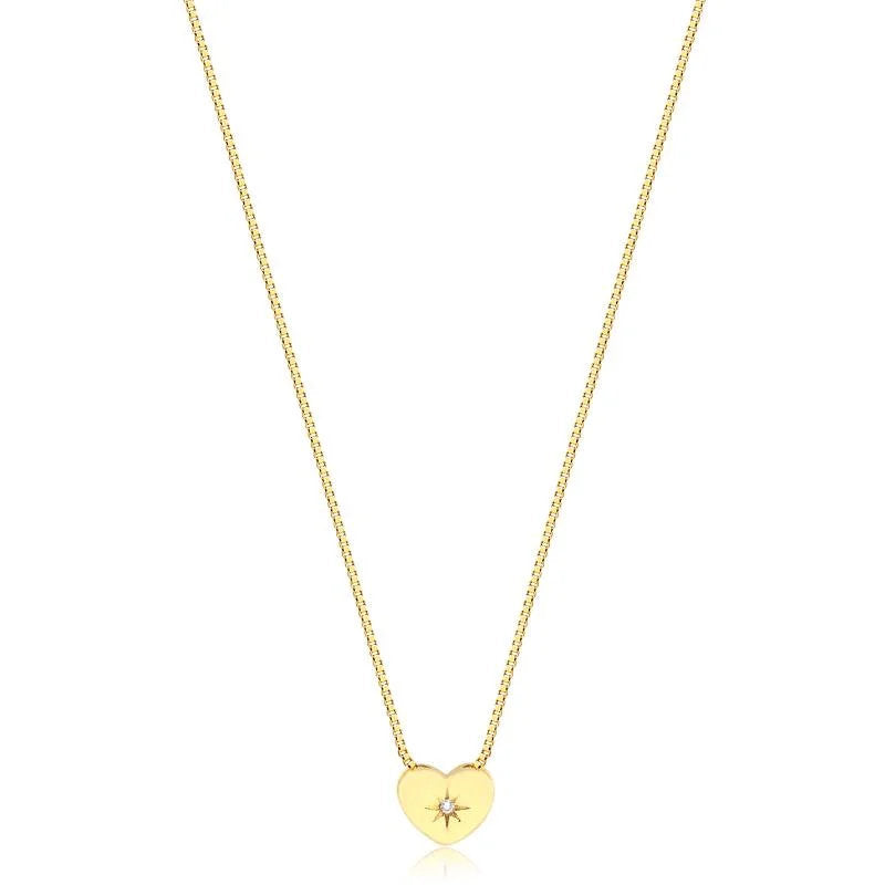 Cadena Con Dije Corazon Enchapado