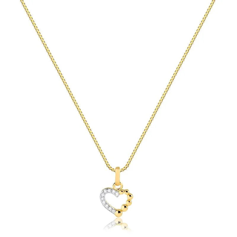 Cadena Con Dije Corazon Enchapado