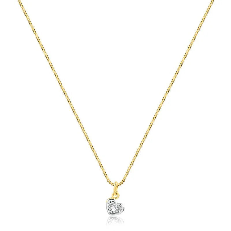 Cadena Con Dije Corazon Enchapado