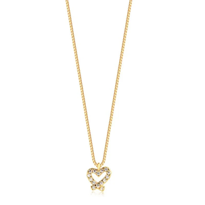 Cadena Con Dije Corazon Enchapado