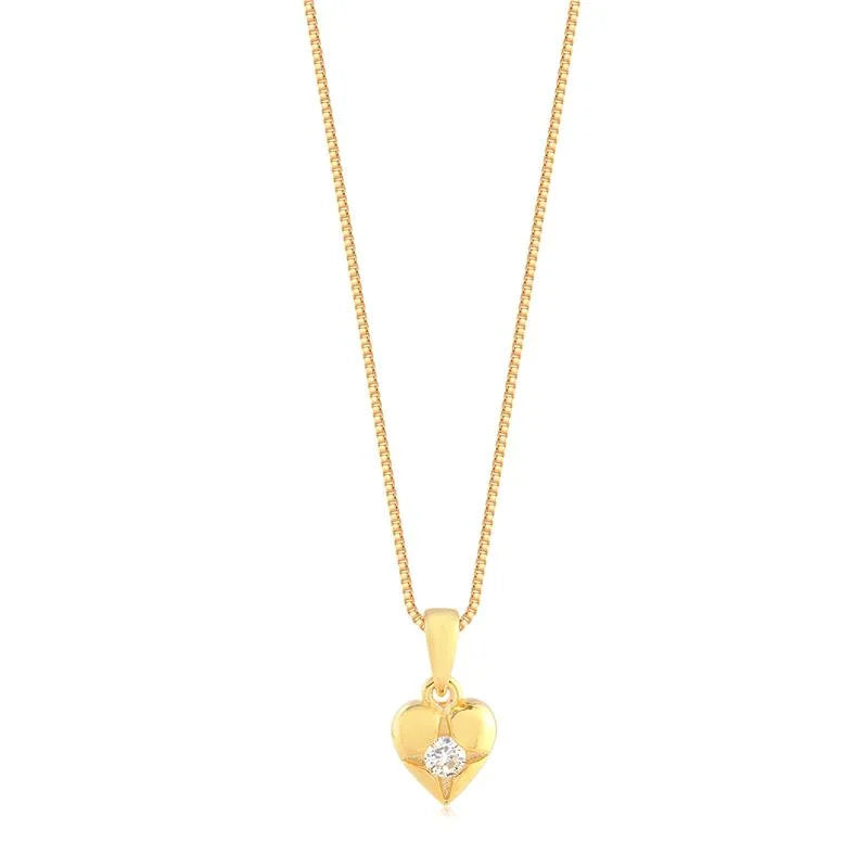 Cadena Con Dije Corazon Enchapado