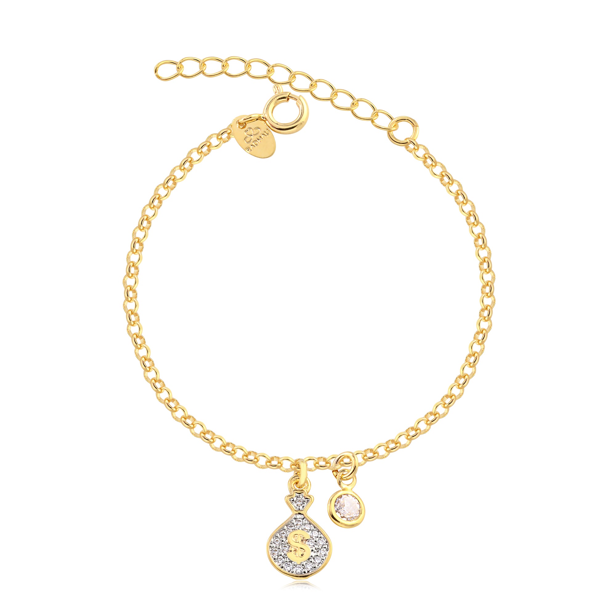 Pulsera Dije Fortuna Enchapado