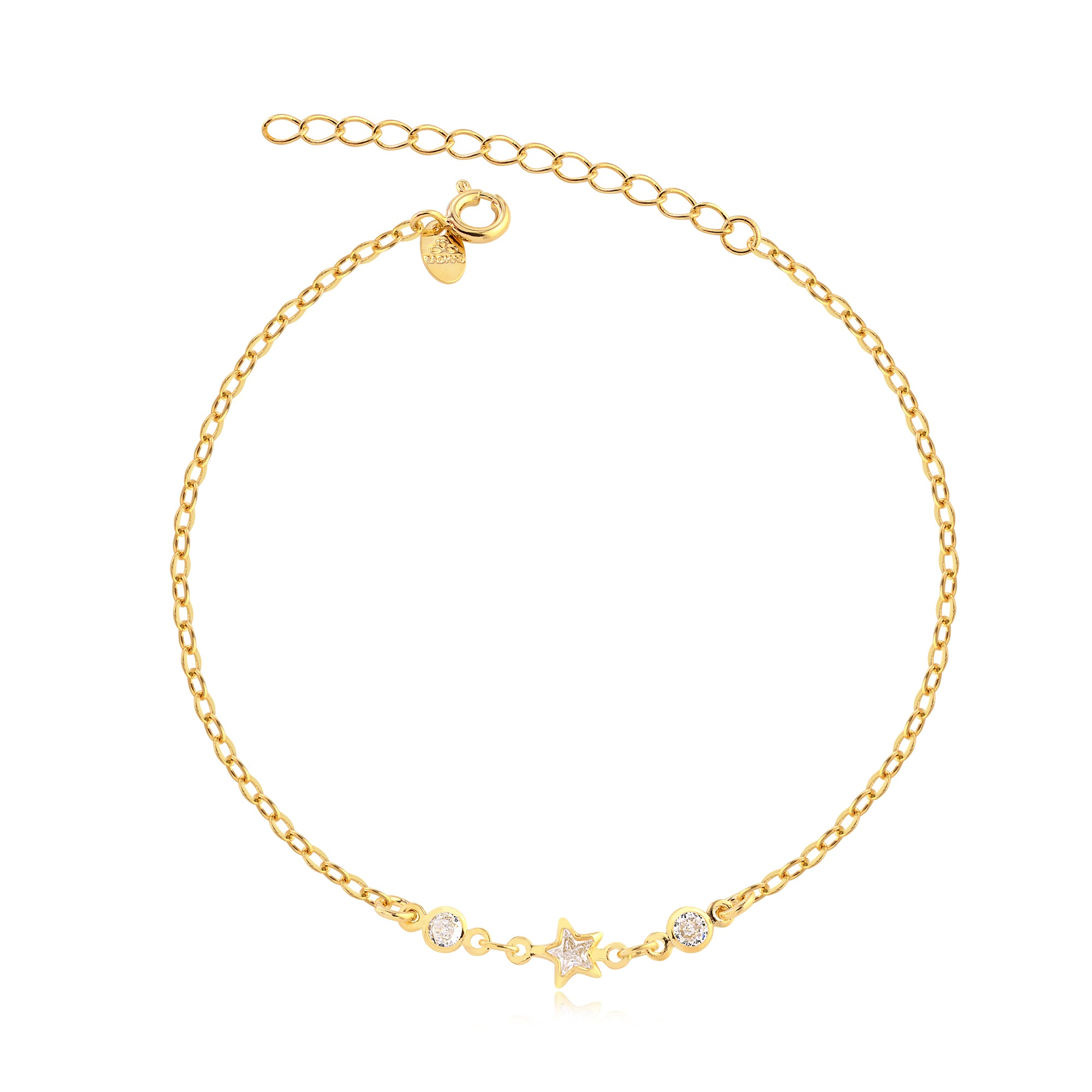 Pulsera Con Dije Estrella Enchapado