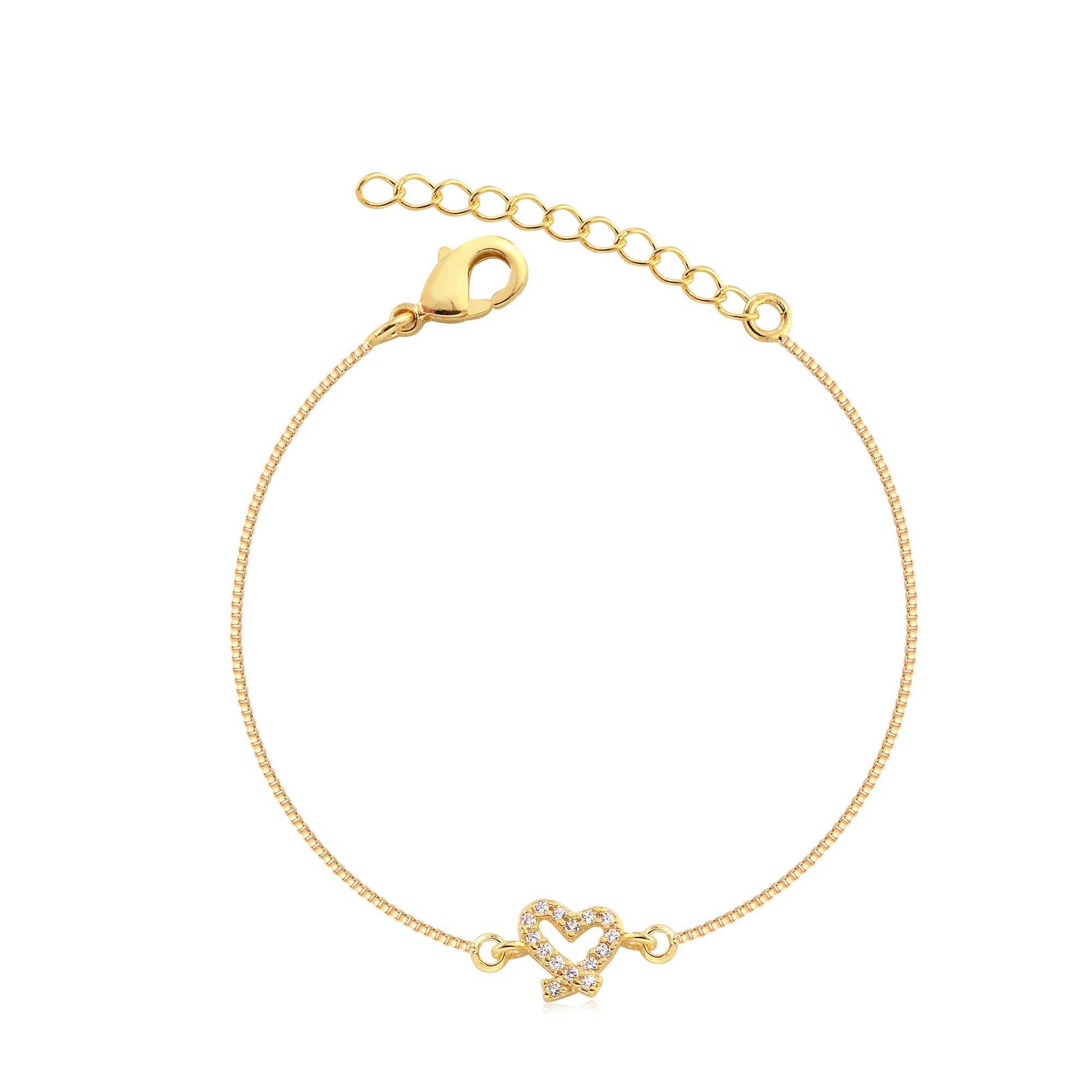 Pulsera Corazon Enchapado