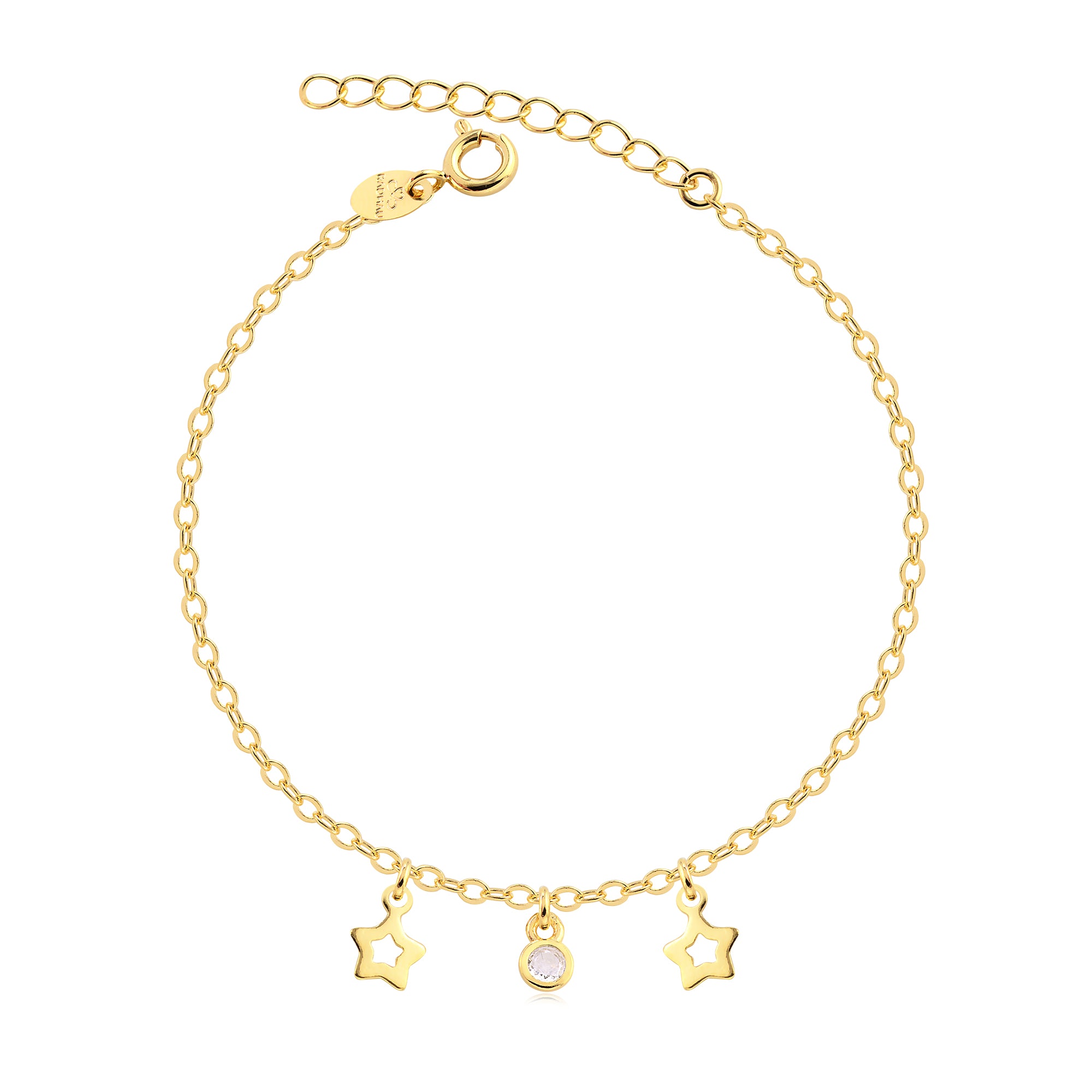 Pulsera Dije Estrellas Enchapado