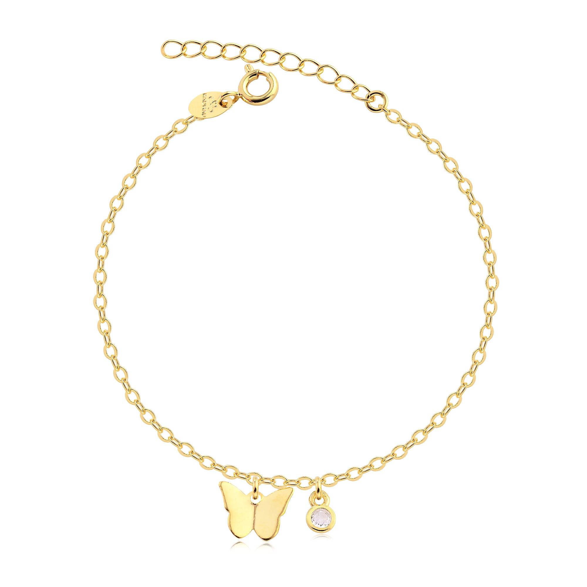 Pulsera Dije Mariposa Enchapado