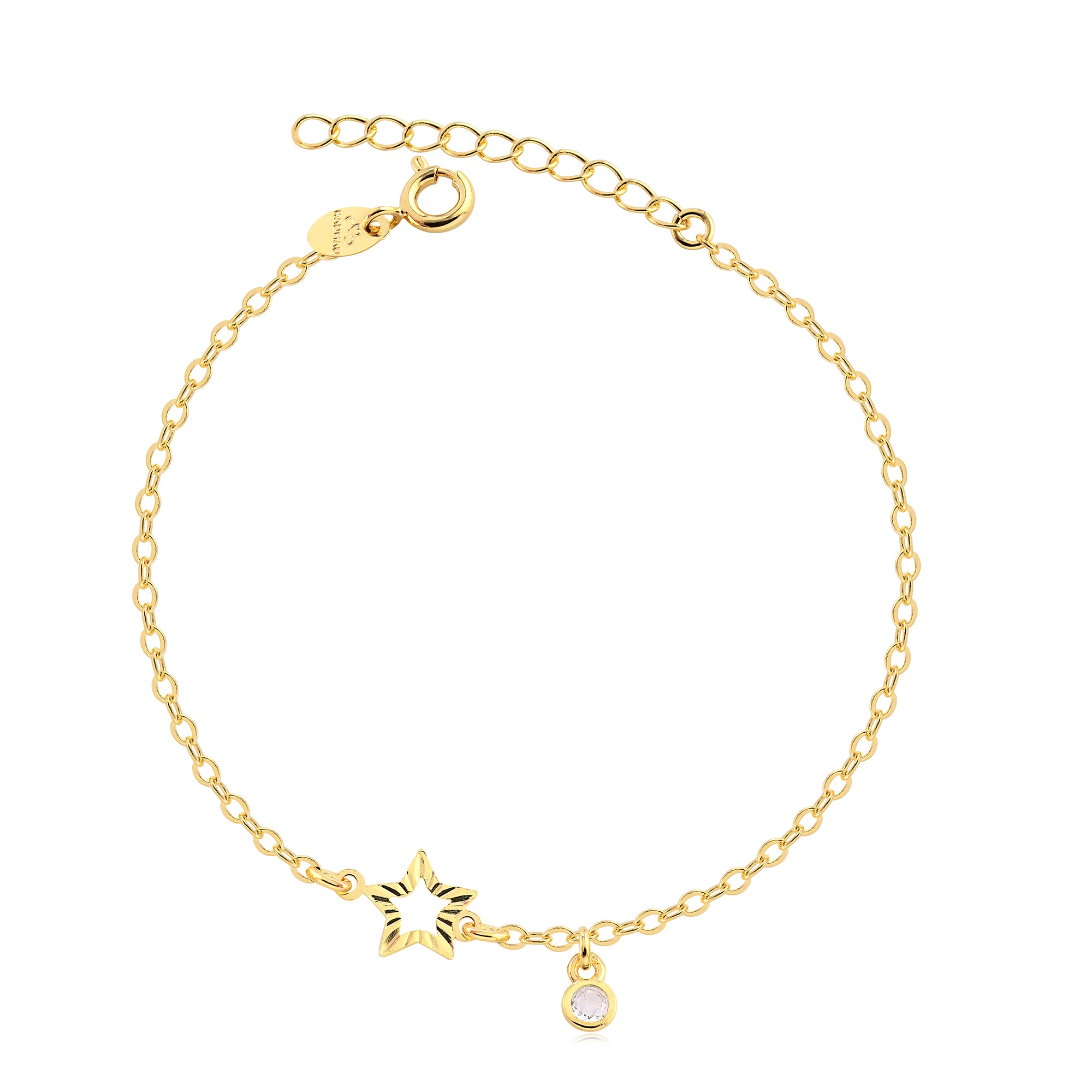 Pulsera Dije Estrella Enchapado