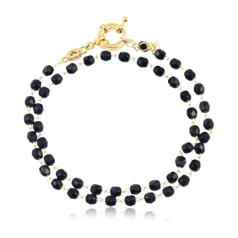 Pulsera Negra Enchapado