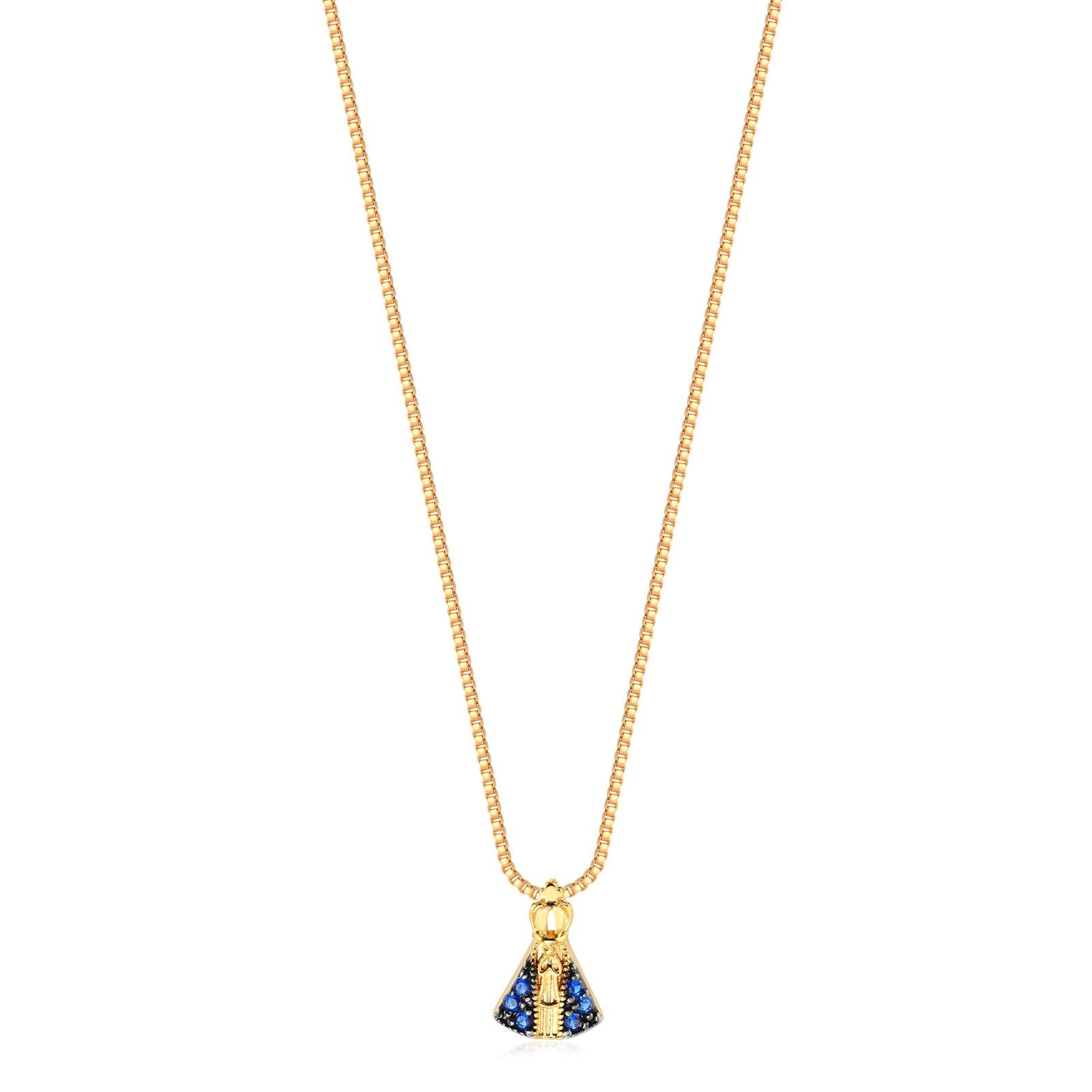 Cadena Con Dije Virgen Enchapado
