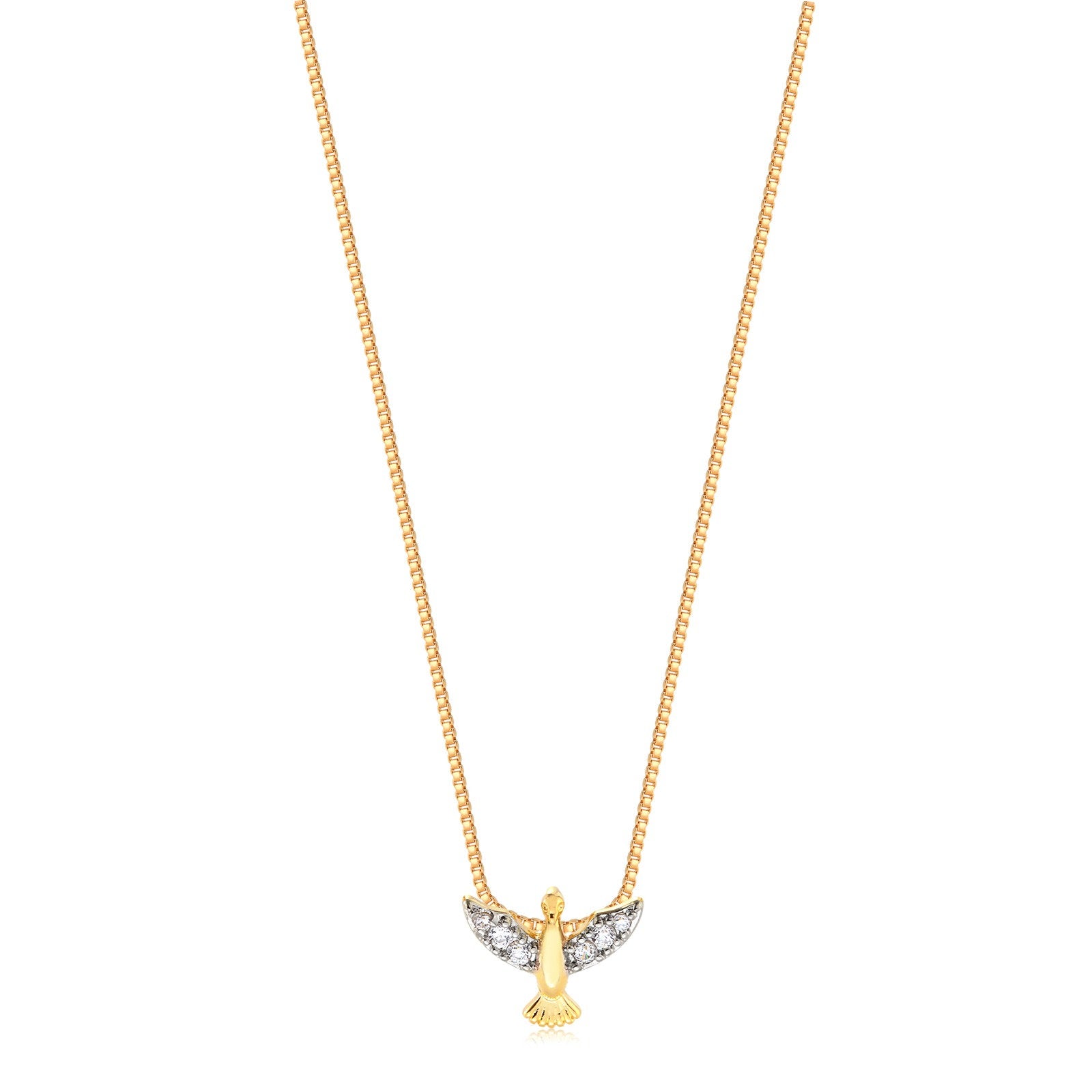 Cadena Con Dije Espiritu Santo Enchapado