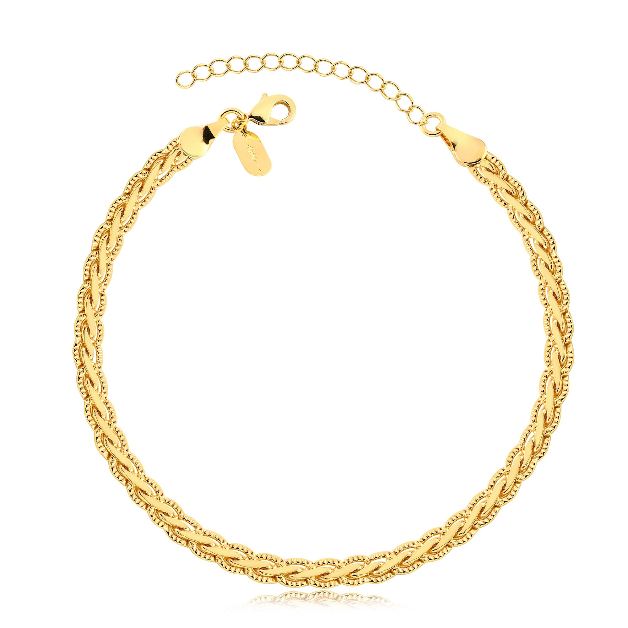 Pulsera Malla Trabajada Enchapado