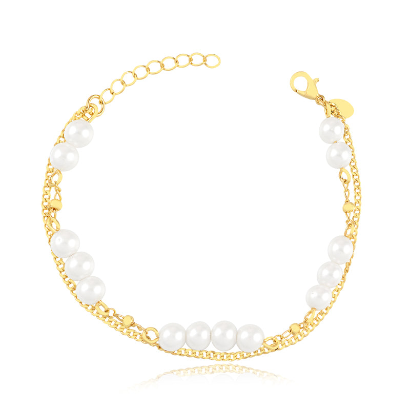 Pulsera Perla Enchapada