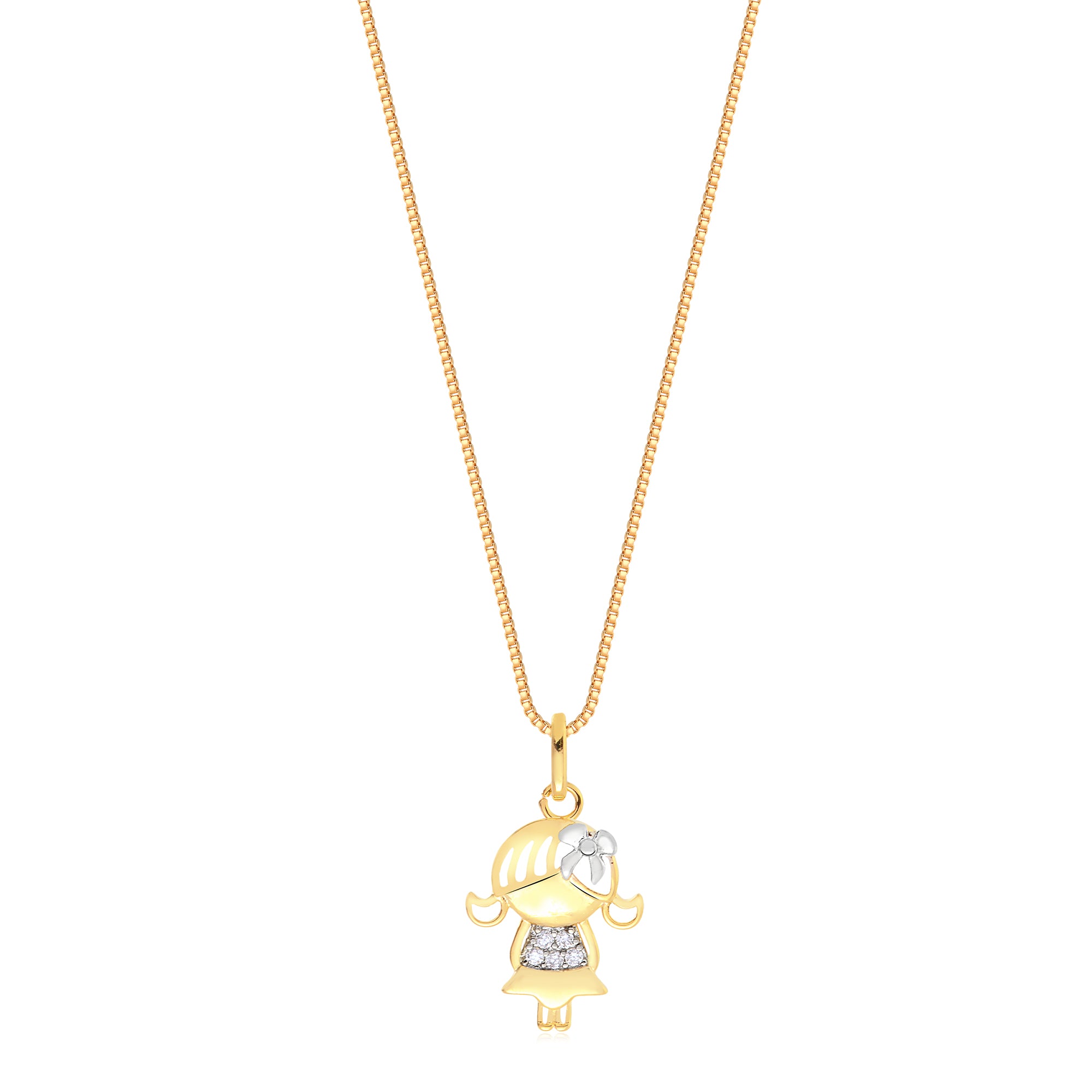 Cadena Con Dije Niña Enchapado