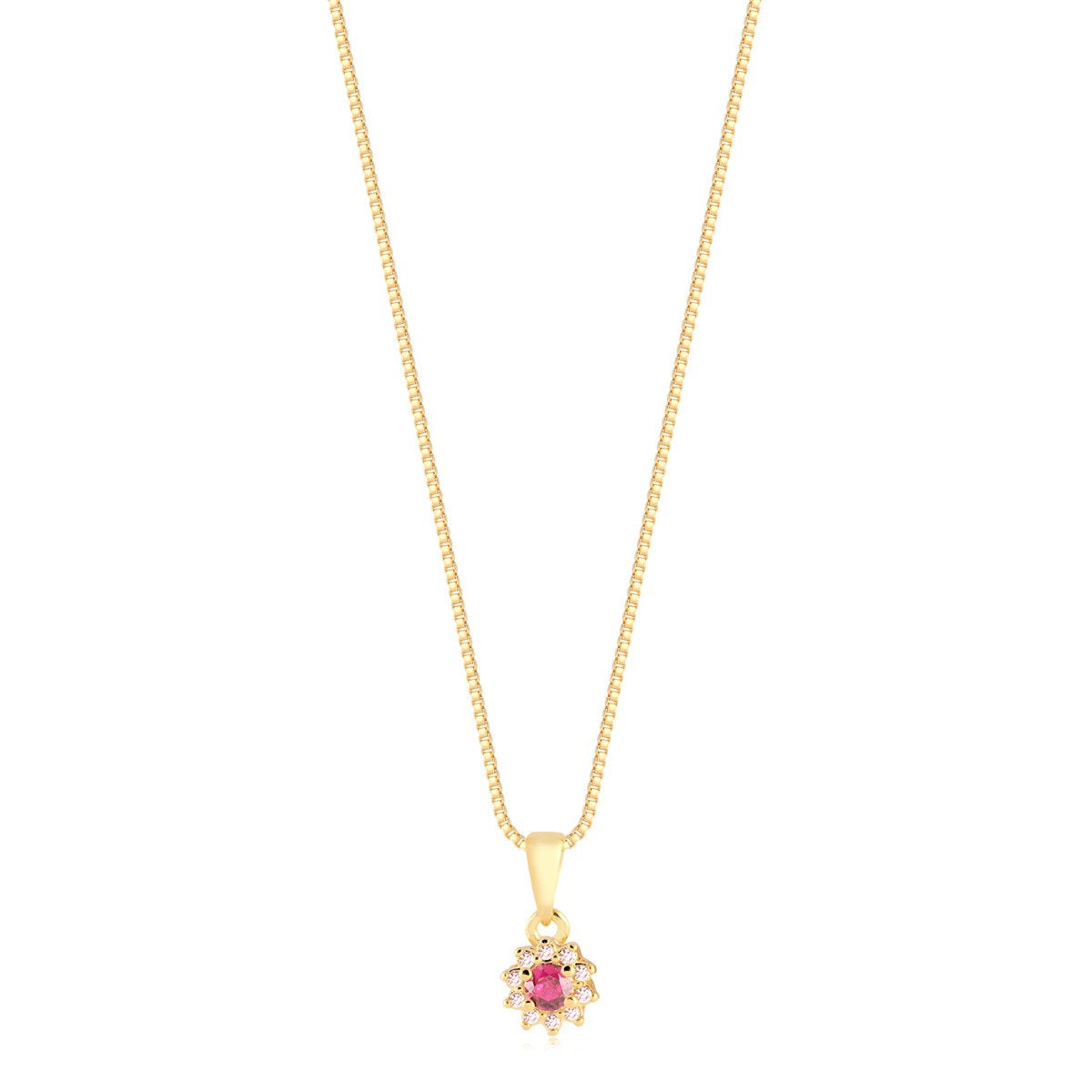 Cadena Con Dije Florcita Enchapado
